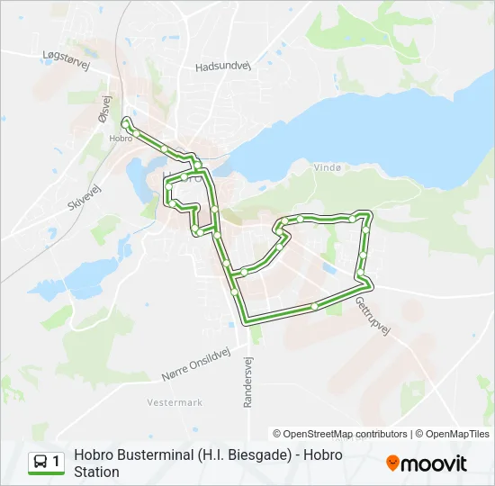 1 Bus Line Map