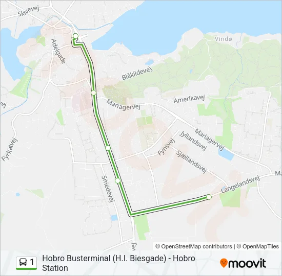 1 Bus Line Map