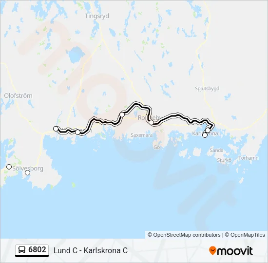 6802 Bus Line Map