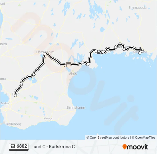 6802 Bus Line Map