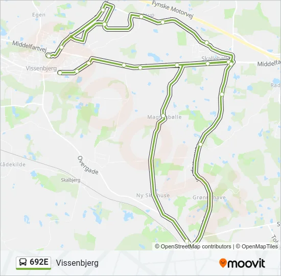 692E Bus Line Map