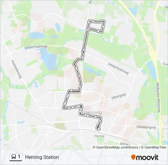 1 Bus Line Map