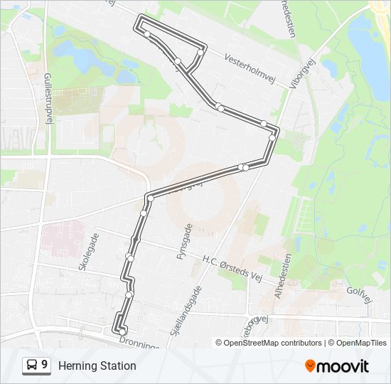 9 bus Line Map