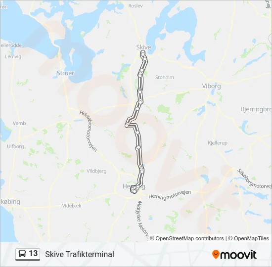 13 Bus Line Map