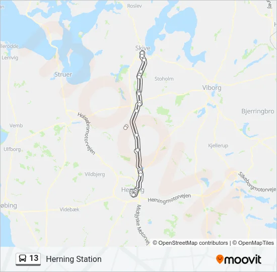 13 Bus Line Map