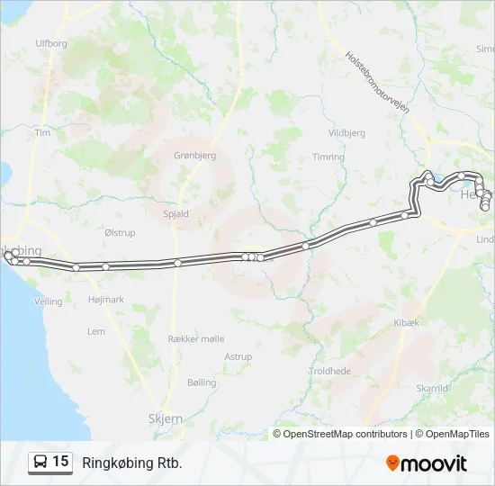 15 Bus Line Map
