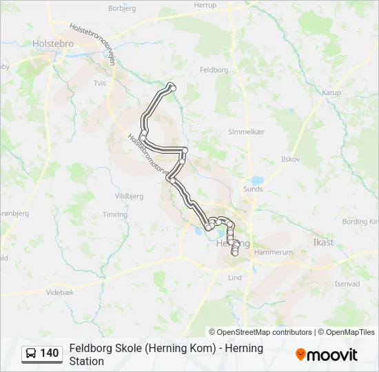 140 Bus Line Map