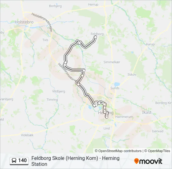 140 Bus Line Map