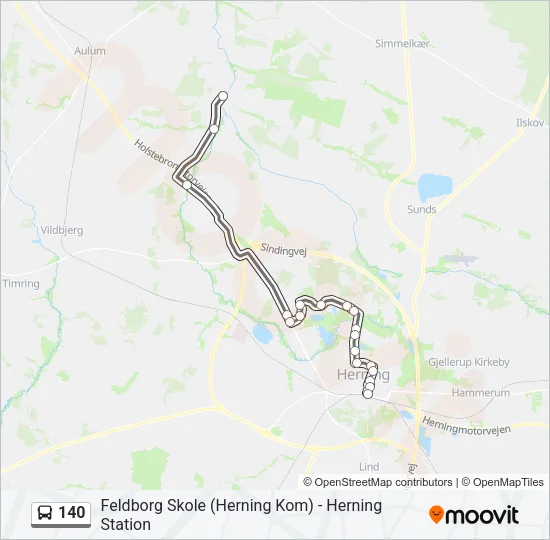 140 Bus Line Map