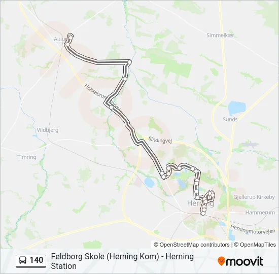 140 Bus Line Map