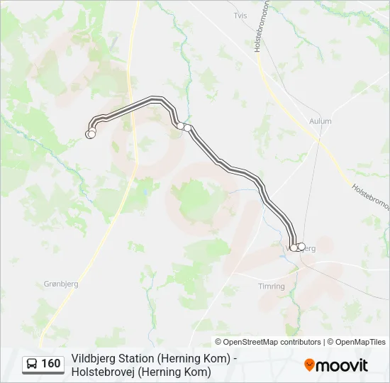 160 Bus Line Map