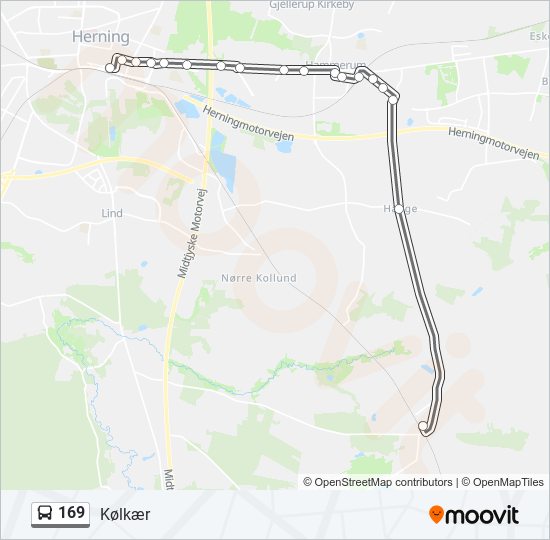 169 bus Line Map