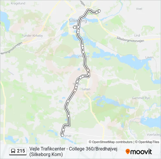 215 Bus Line Map