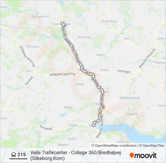 215 Bus Line Map