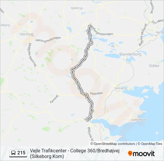 215 Bus Line Map