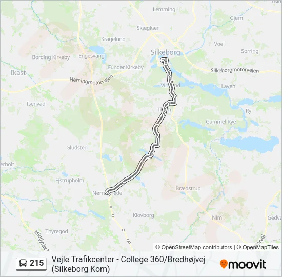 215 Bus Line Map