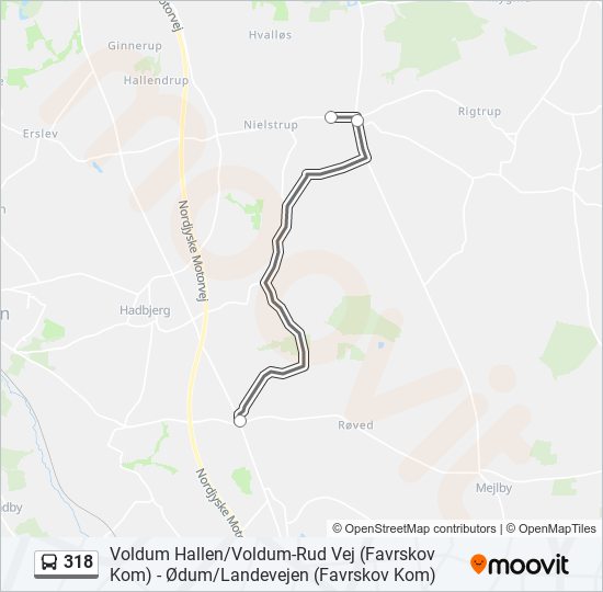 318 bus Line Map