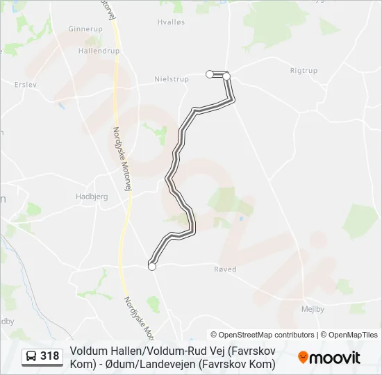 318 Bus Line Map