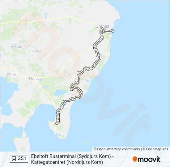 351 Bus Line Map