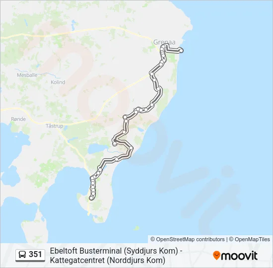 351 Bus Line Map