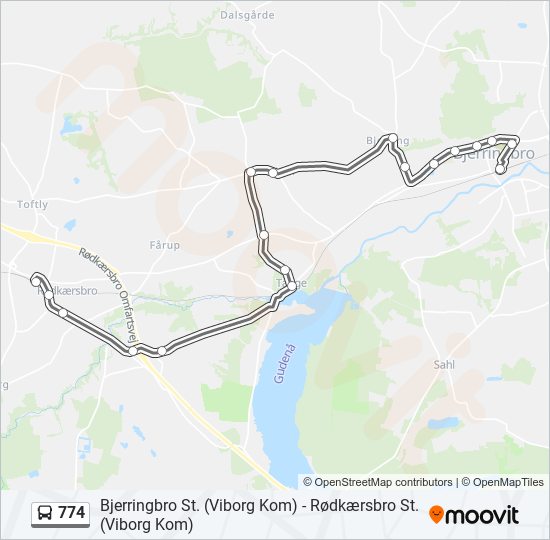 774 bus Line Map