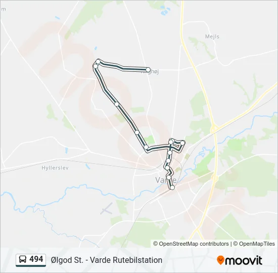 494 Bus Line Map
