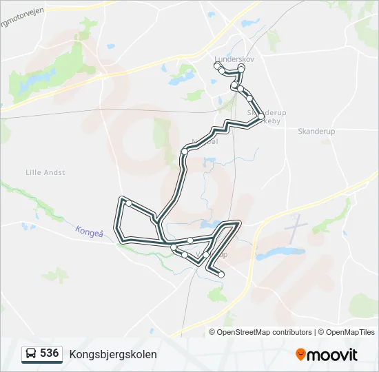 536 Bus Line Map