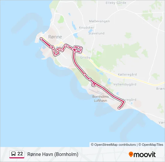 22 Bus Line Map