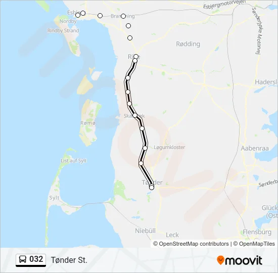 032 Bus Line Map