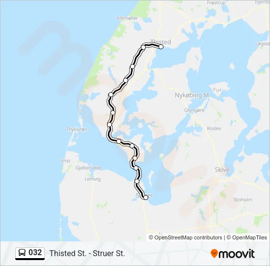 032 Bus Line Map