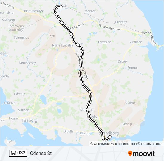 032 Bus Line Map
