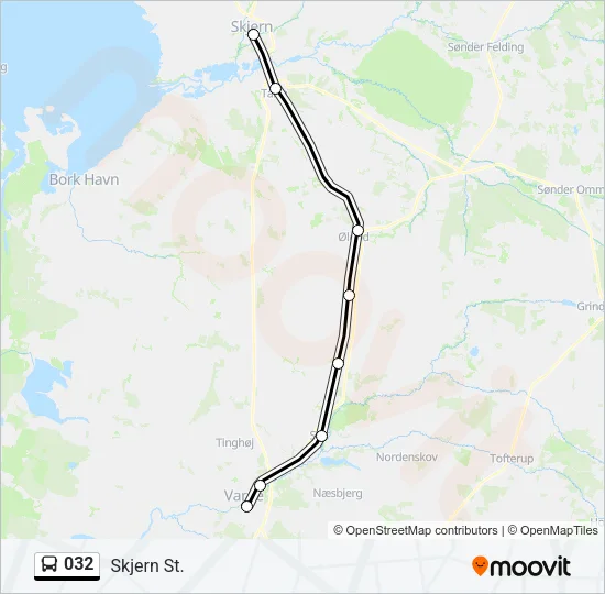 032 Bus Line Map