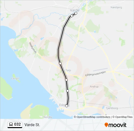 032 Bus Line Map
