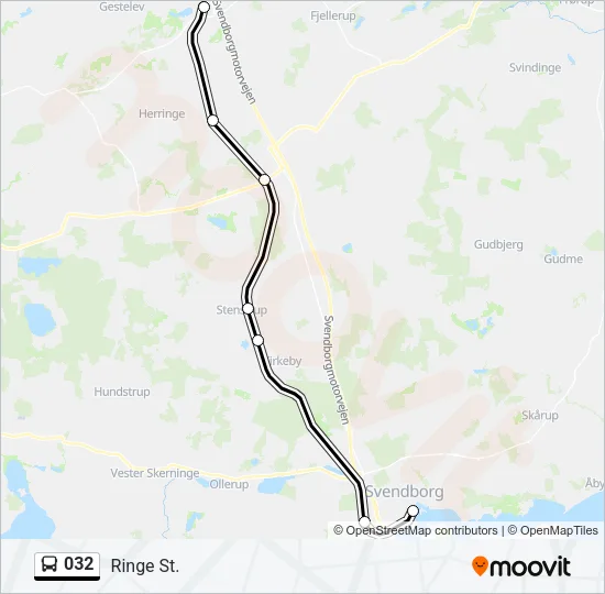 032 Bus Line Map