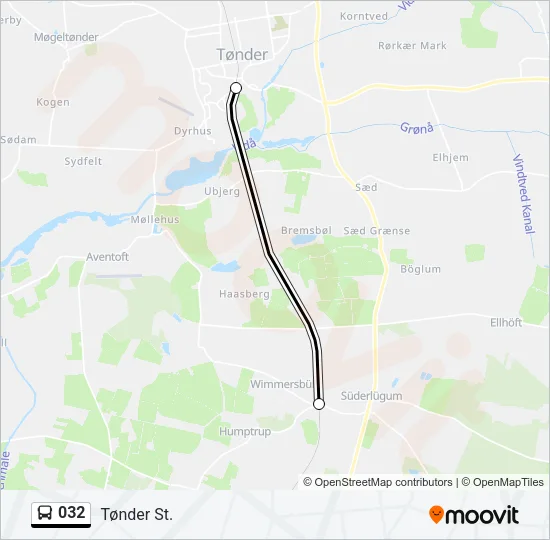 032 Bus Line Map