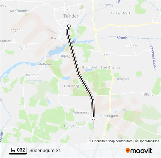 032 Bus Line Map