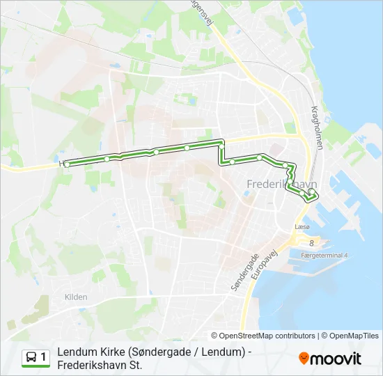1 Bus Line Map