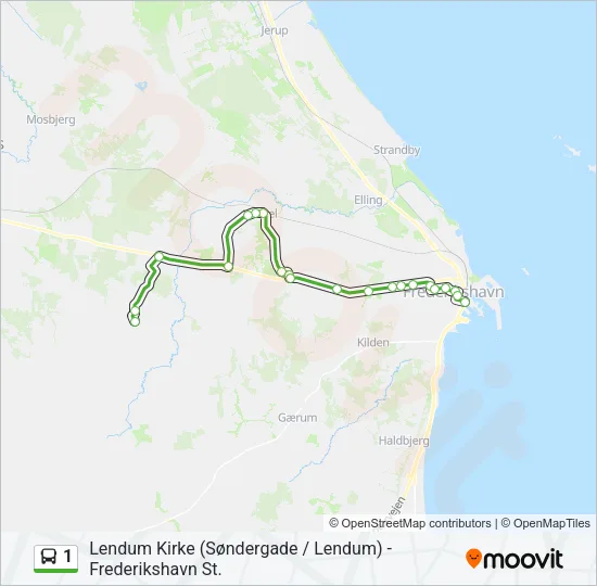 1 Bus Line Map