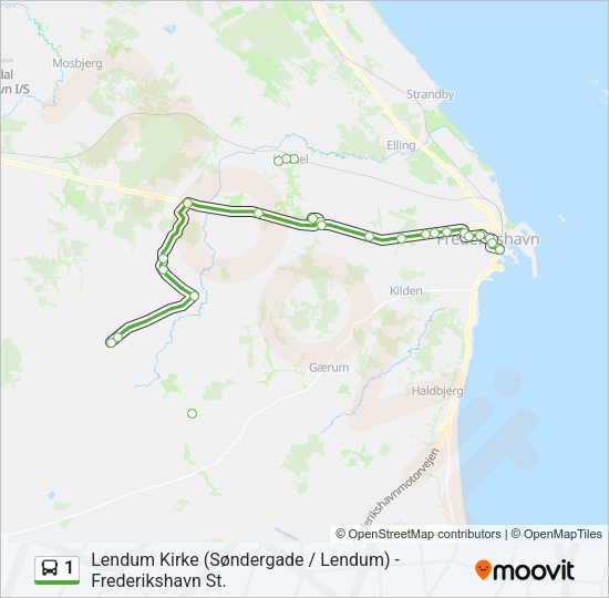 1 Bus Line Map
