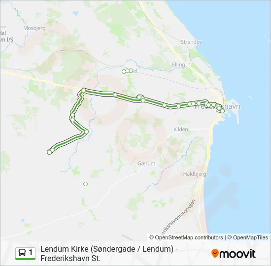 1 Bus Line Map