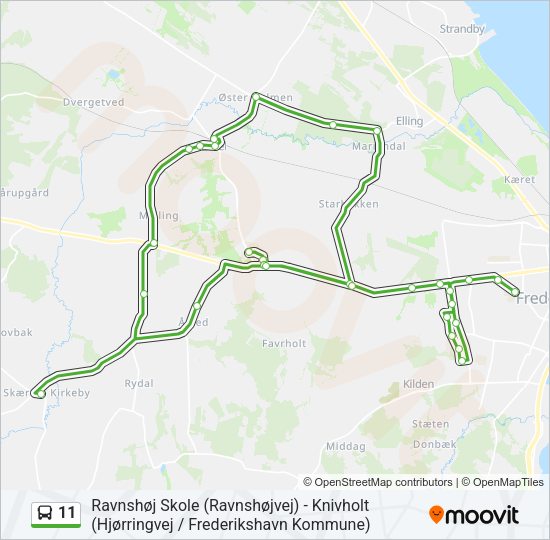 11 Bus Line Map