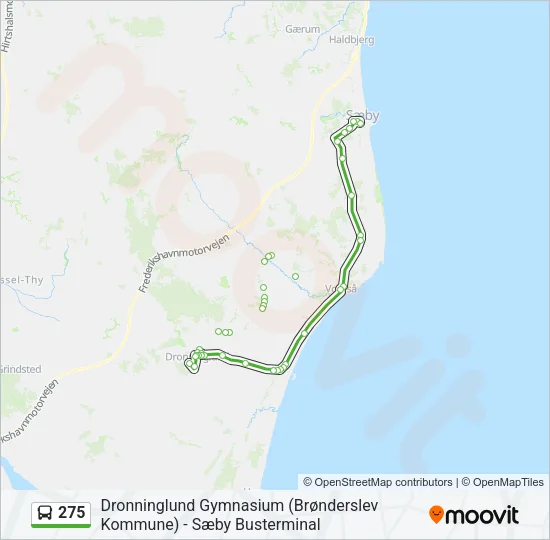 275 Bus Line Map