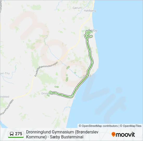 275 Bus Line Map