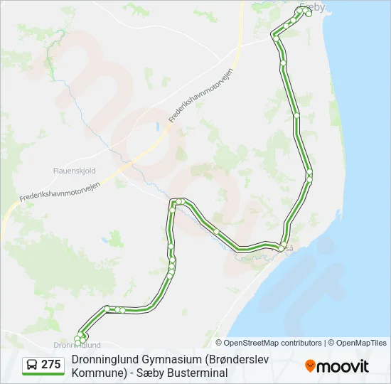 275 Bus Line Map