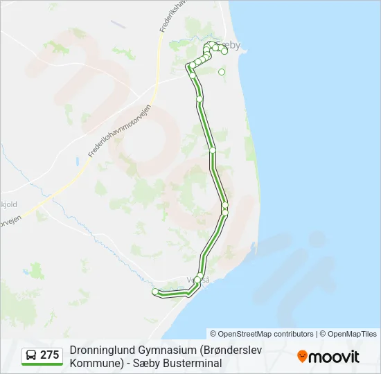 275 Bus Line Map