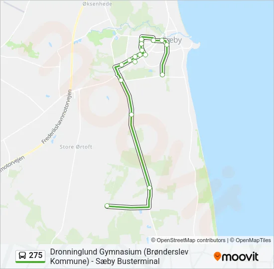 275 Bus Line Map