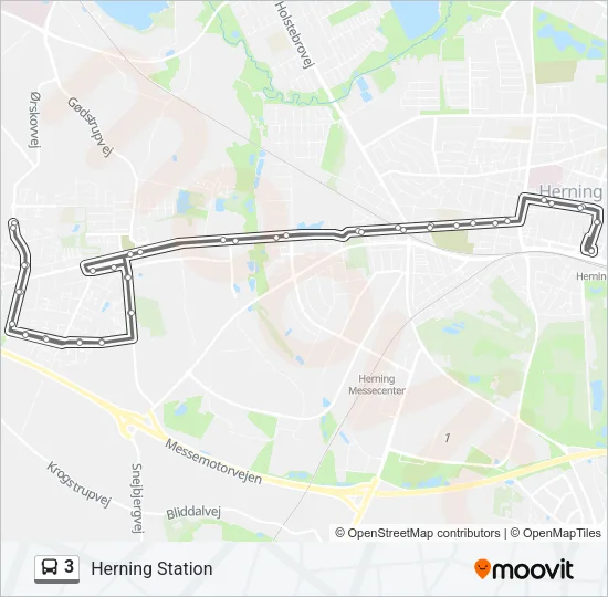 3 Bus Line Map