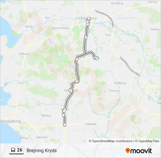 26 Bus Line Map