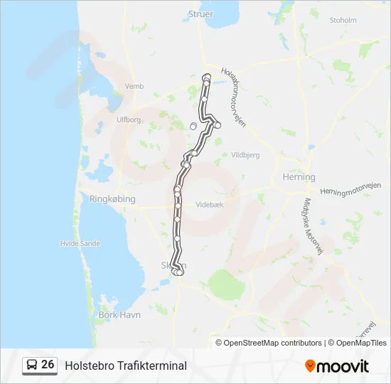 26 Bus Line Map