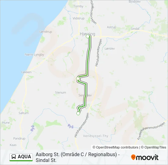 AQUA Bus Line Map